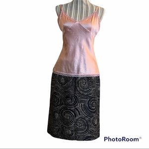 TALBOTS Pencil Cut Silk Blend Lined Casual Skirt Black 10